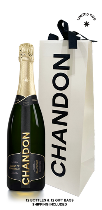 12 BOTTLES OF BLANC DE PINOT NOIR  & 12 GIFT BAGS BUNDLE 