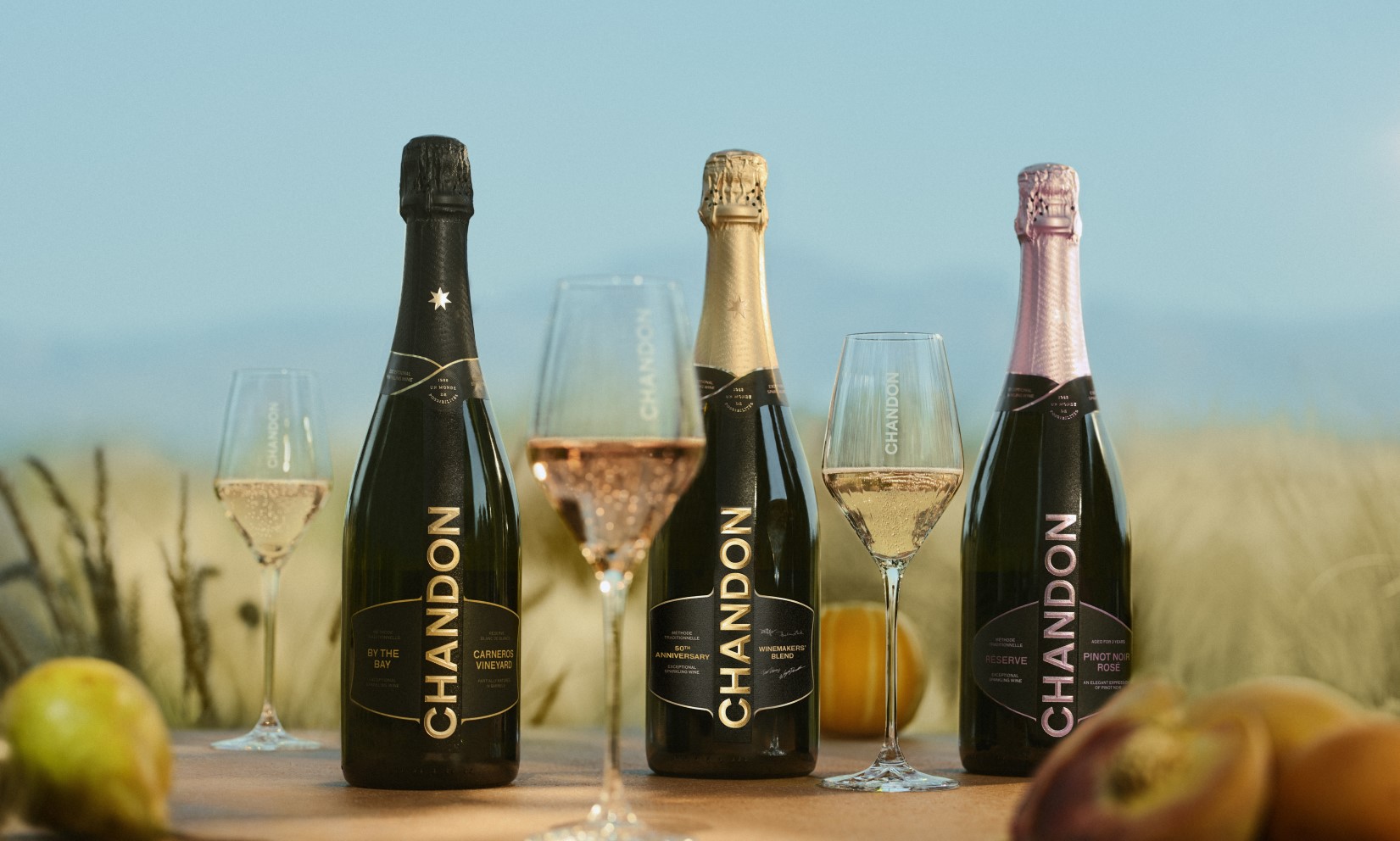 Join us for a taste of CHANDON. A discovery of the heart of our craft through a flight of three winery exclusive wines that showcase the nuances of terroir, varietal and exceptional sparkling winemaking.