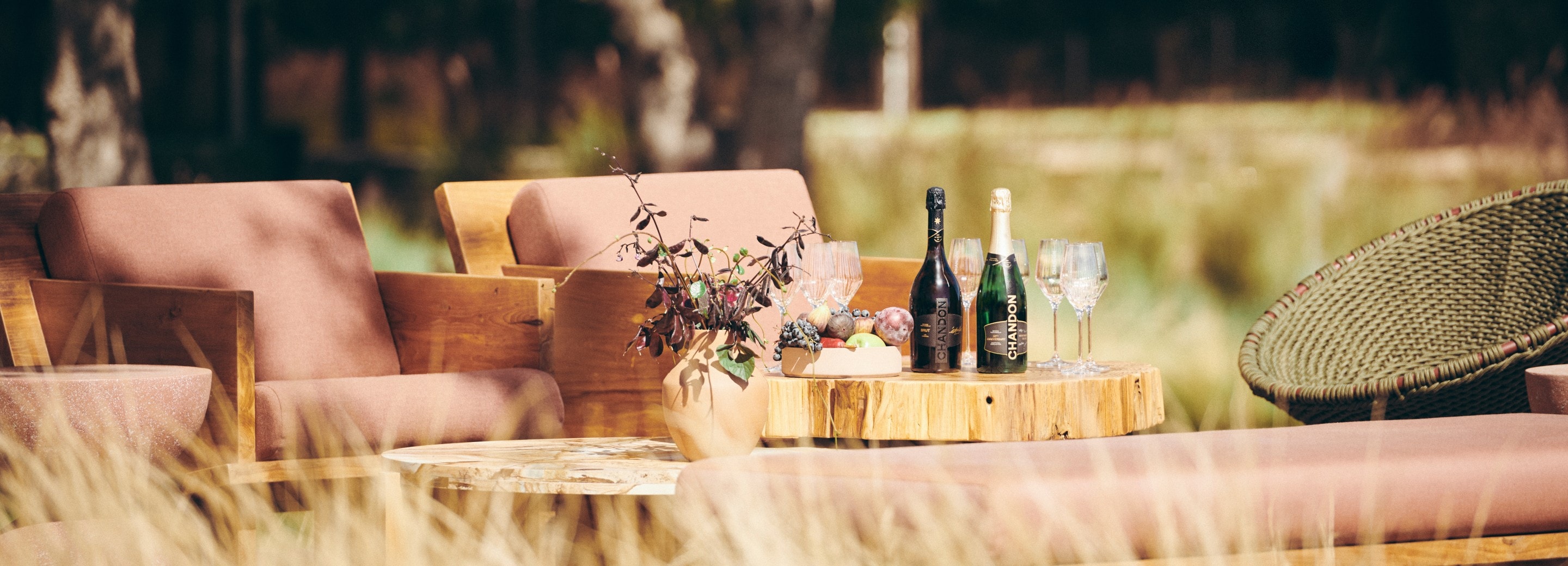 Join us for one last toast as we say farewell to a beautiful day and the start of a memorable evening. Have a seat and select two wines to taste from our daily selection, paired with an amuse bouche.