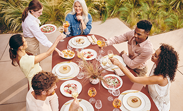 Our family-style lunch pairs three CHANDON wines that inspire dishes of local ingredients and flavors from around the globe.