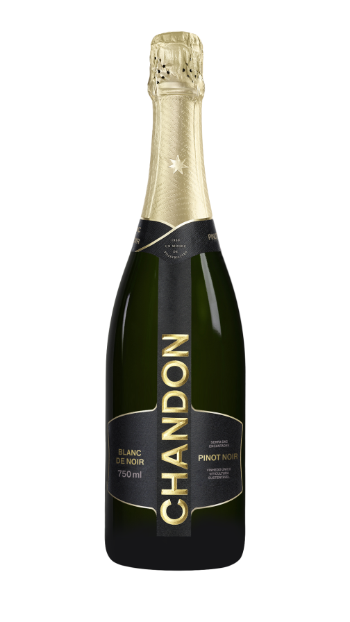 A bottle of CHANDON blanc de noir produced in Brazil.
