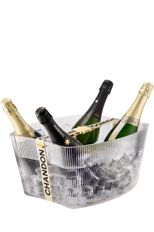 ICE BUCKET OF CHANDON WITH FOUR BOTTLE INSIDE