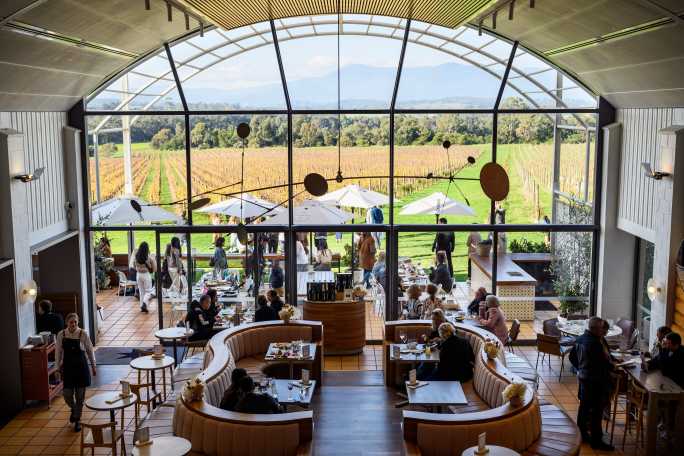 The private lounge of CHANDON's Australia BrandHome, located in Melbourne next to the CHANDON's wineyard.