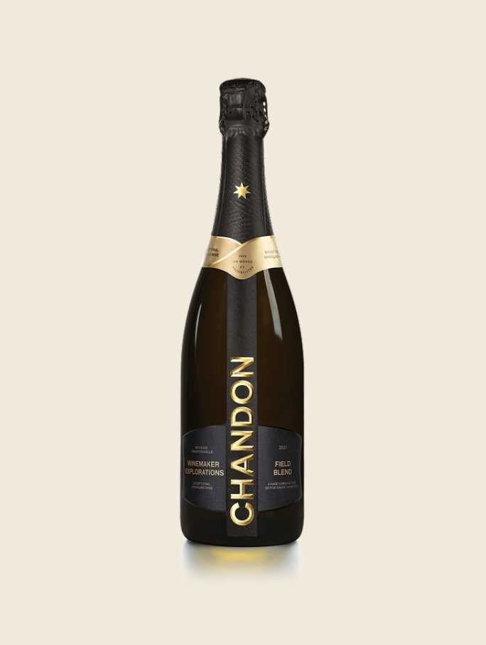 CHANDON Field Blend 2021 Bottle produced in Australia on a Skyvory background
