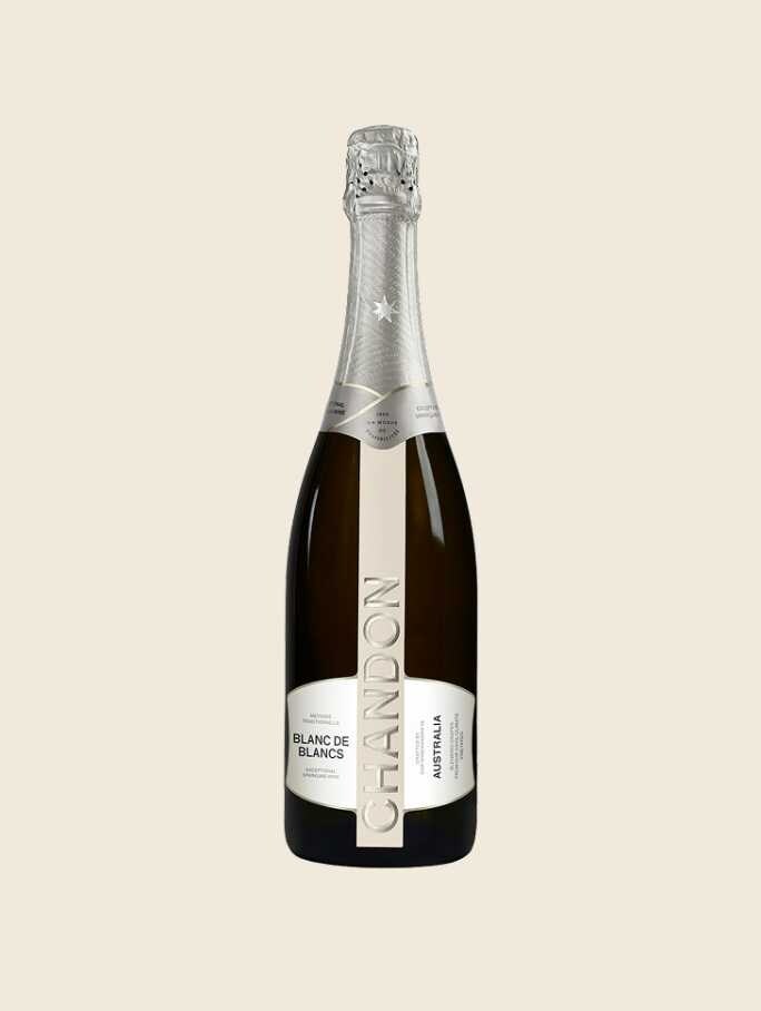 CHANDON Blanc de Blancs Bottle produced in Australia on a Skyvory background