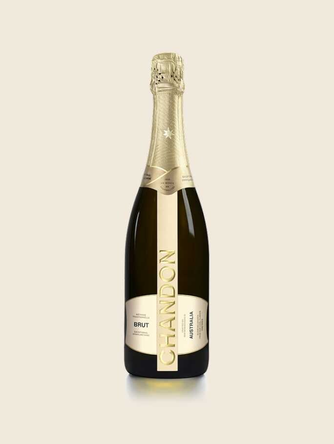 CHANDON BRUT Bottle produced in Australia on a Skyvory background