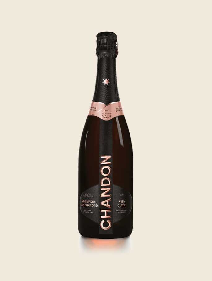 CHANDON Ruby Cuvée 2021 Bottle produced in Australia on a Skyvory background