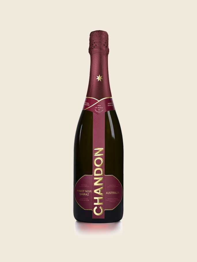 CHANDON Pinot Noir Shiraz Bottle produced in Australia on a Skyvory background