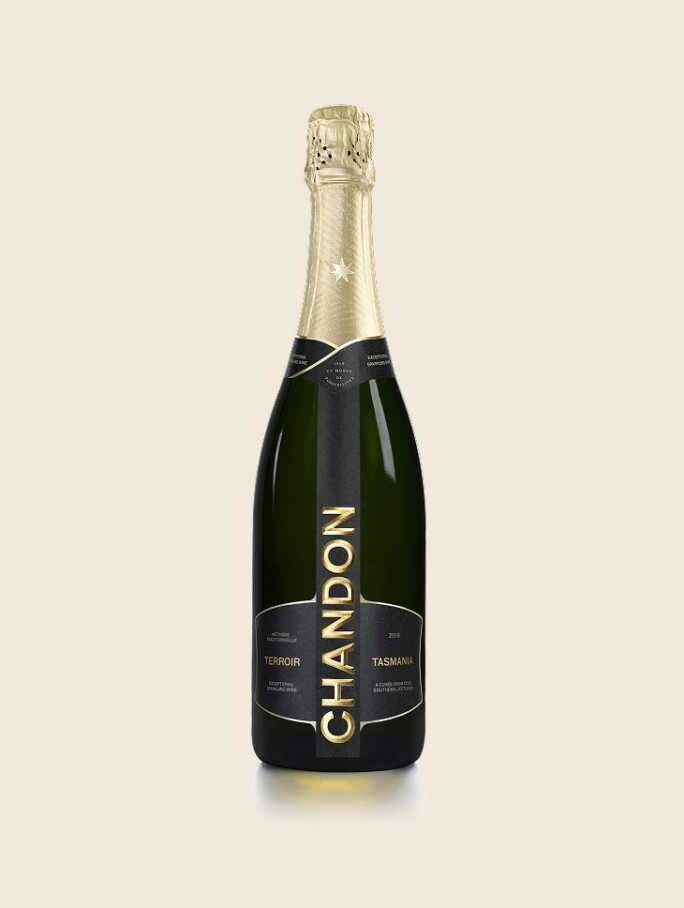CHANDON Terroir Tasmania 2018 Bottle produced in Australia on a Skyvory background