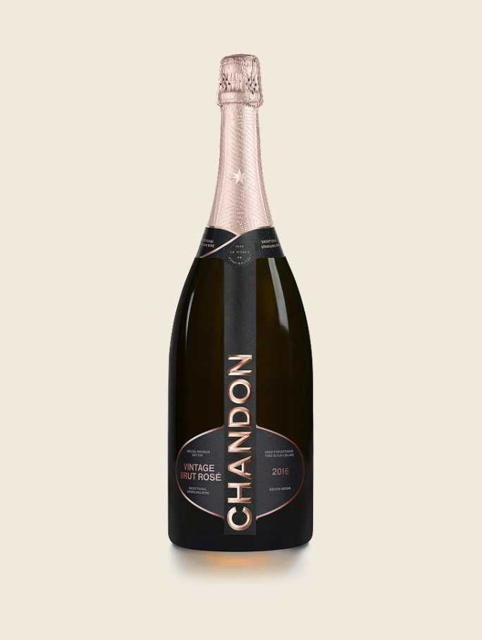 CHANDON Vintage Brut Rosé Magnum 2018 Bottle produced in Australia on a Skyvory background