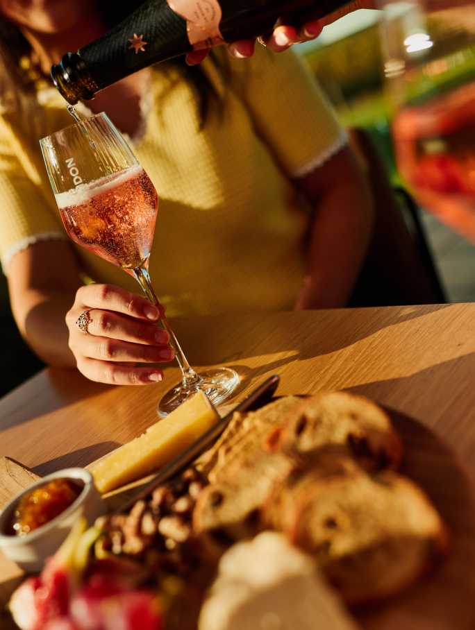 grazing board cheese platter sparkling wine chandon