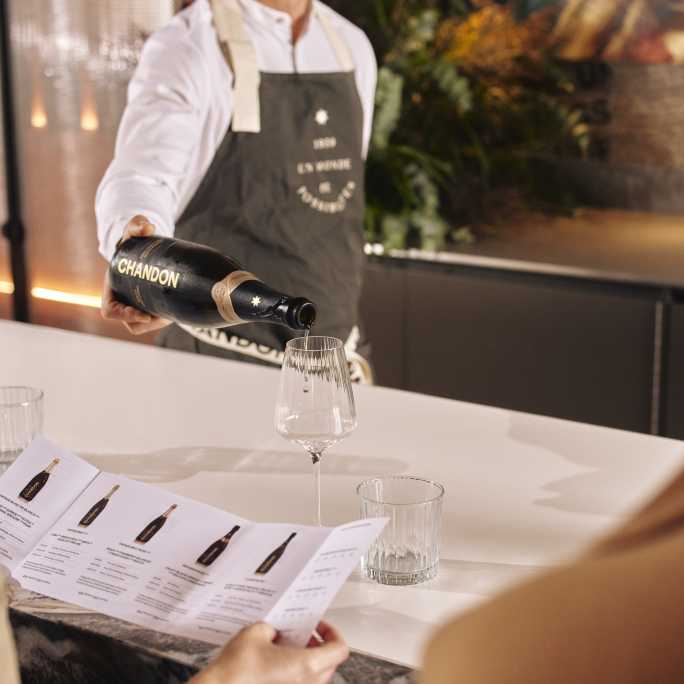 A guided tasting at CHANDON Australia BrandHome