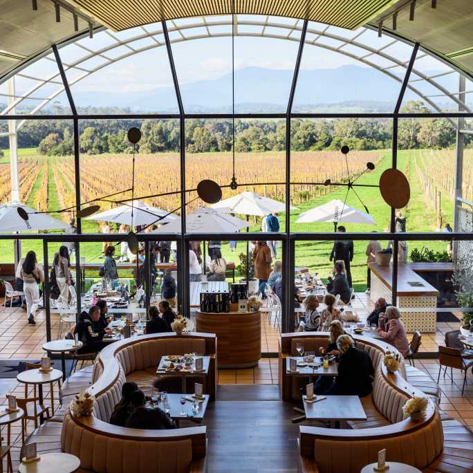 The private lounge of CHANDON's Australia BrandHome, located in Melbourne next to the CHANDON's wineyard.
