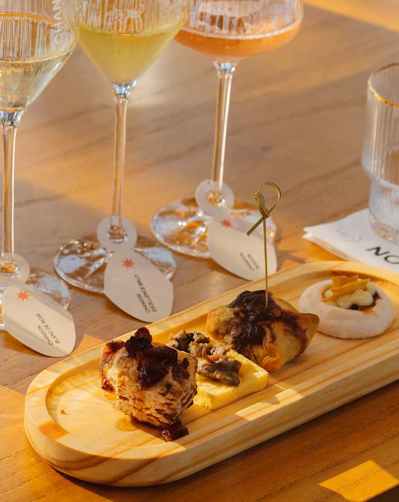Experiência de degustação de CHANDON com gastronomia