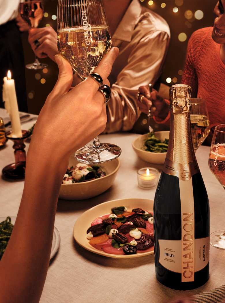 Chandon sparkling wine dinner party
