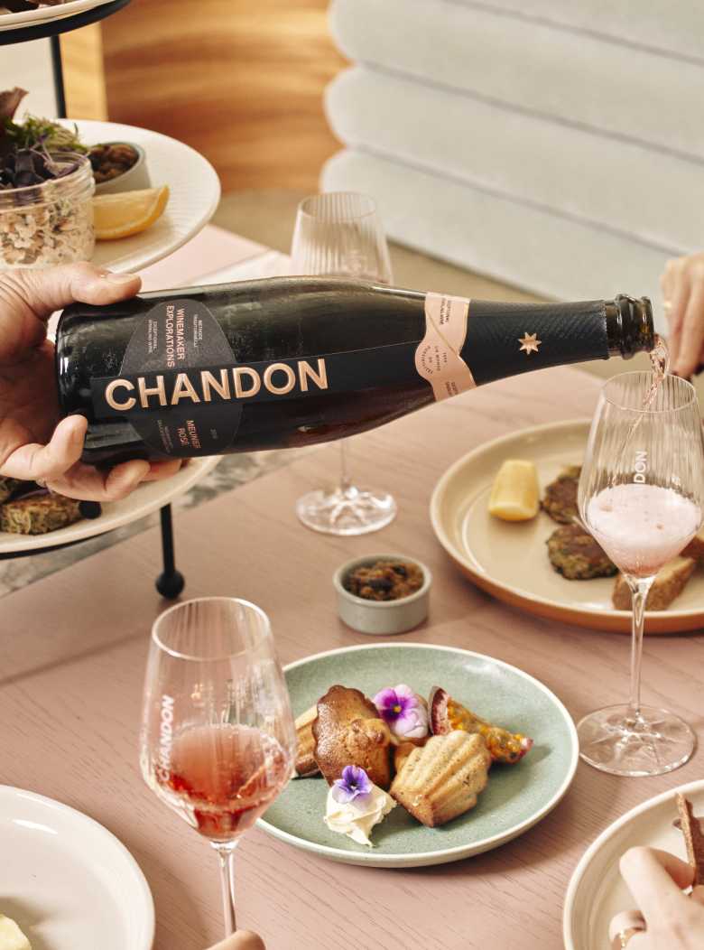 A brunch at CHANDON Australia BrandHome with a bottle of CHANDON Meunier Pinot