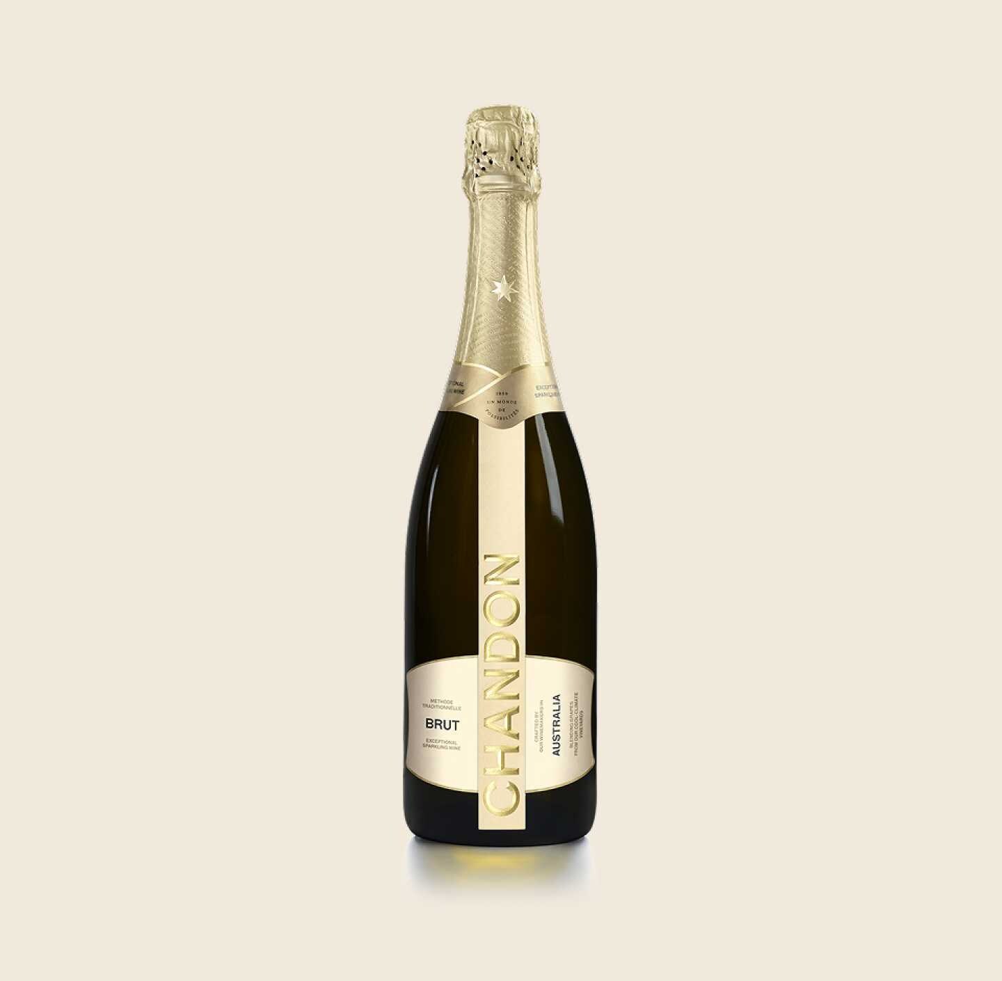CHANDON BRUT Bottle produced in Australia on a Skyvory background