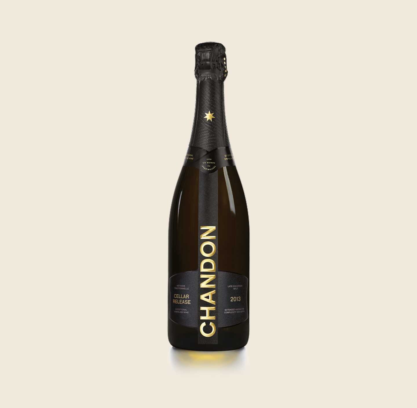 CHANDON Cellar Release 2013 Bottle produced in Australia on a Skyvory background