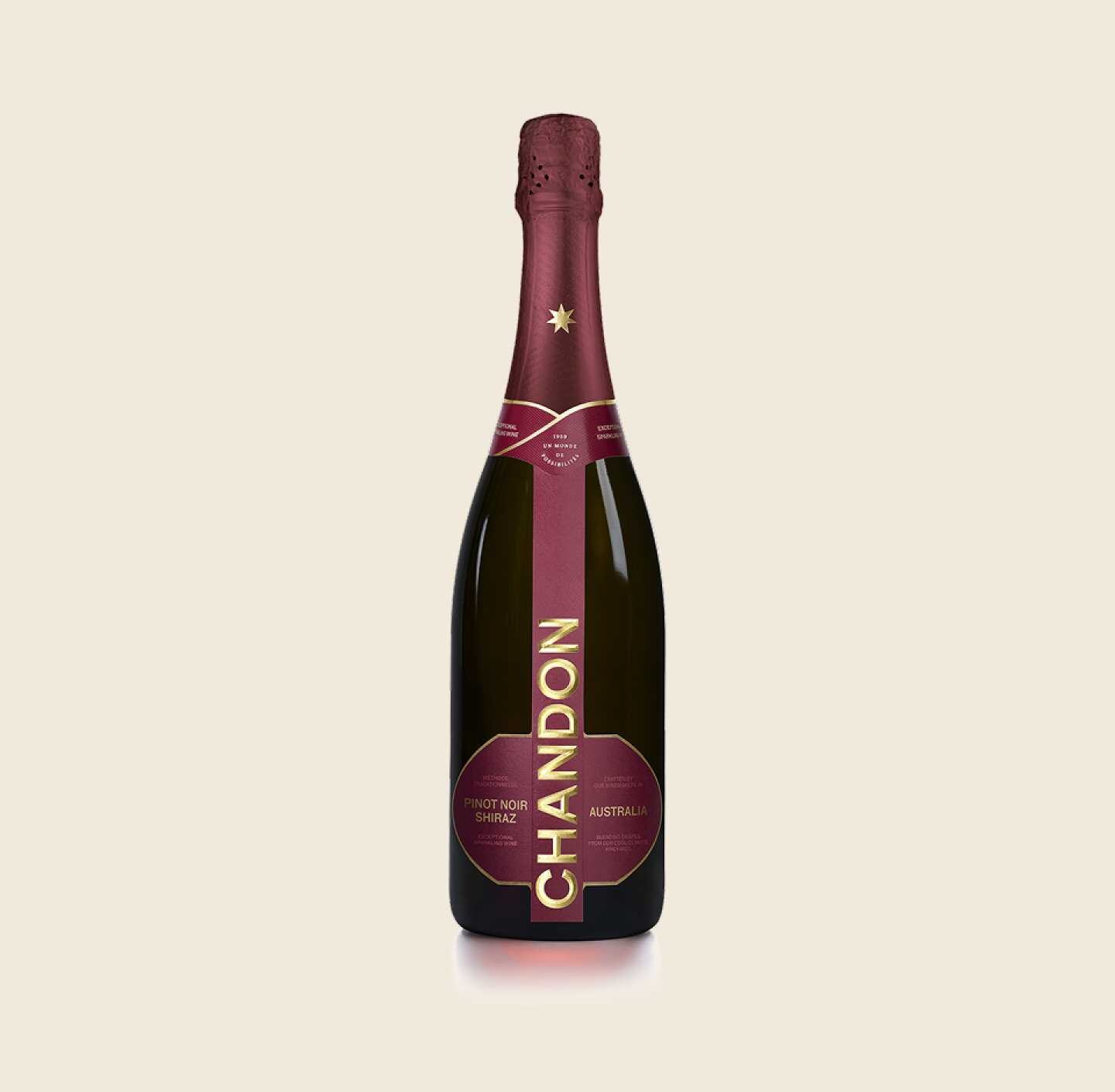CHANDON Pinot Noir Shiraz Bottle produced in Australia on a Skyvory background