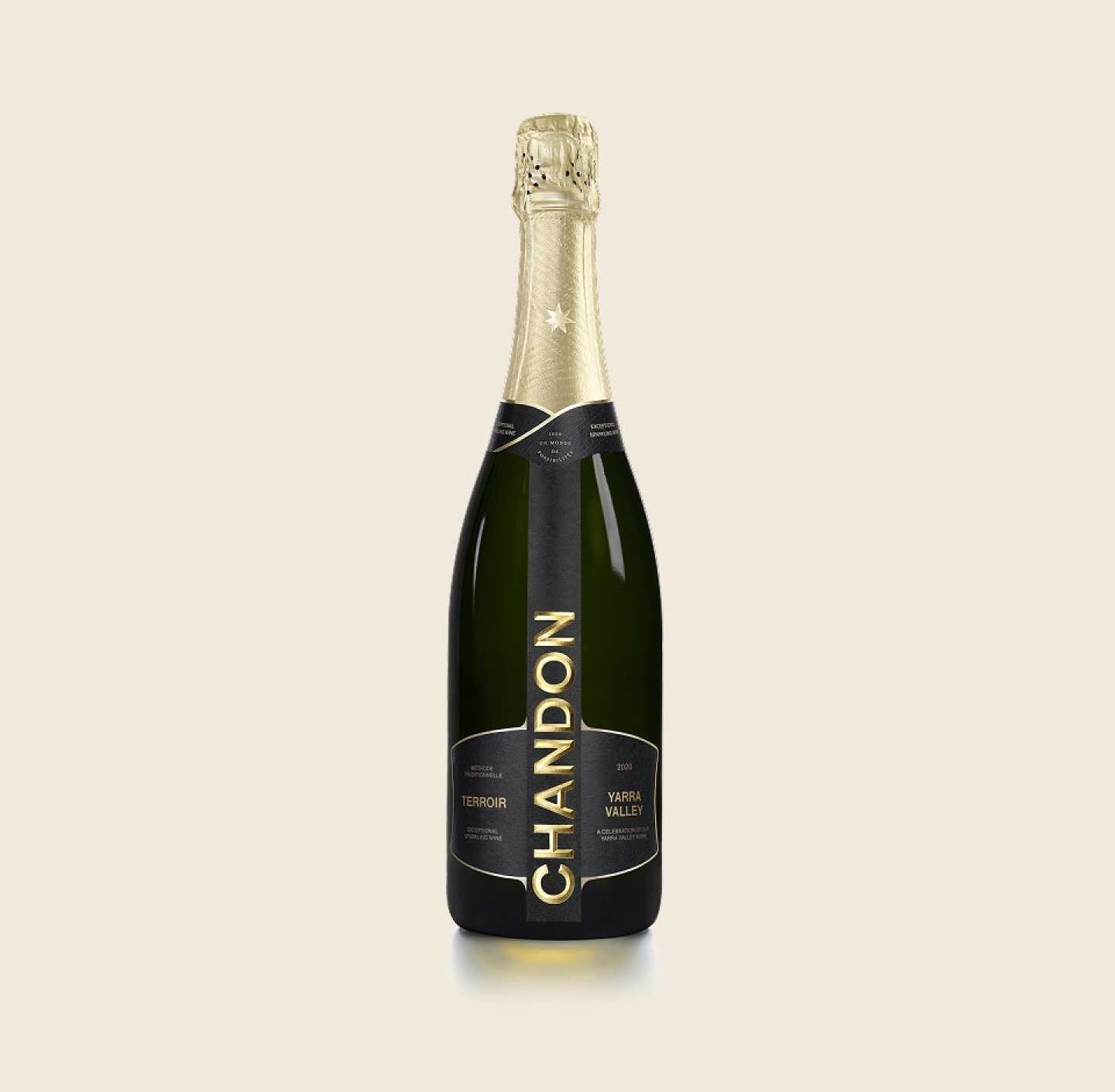 CHANDON Terroir Yarra Valley 2020 Bottle produced in Australia on a Skyvory background