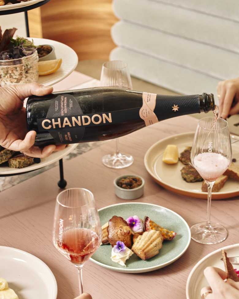 A brunch at CHANDON Australia BrandHome with a bottle of CHANDON Meunier Pinot