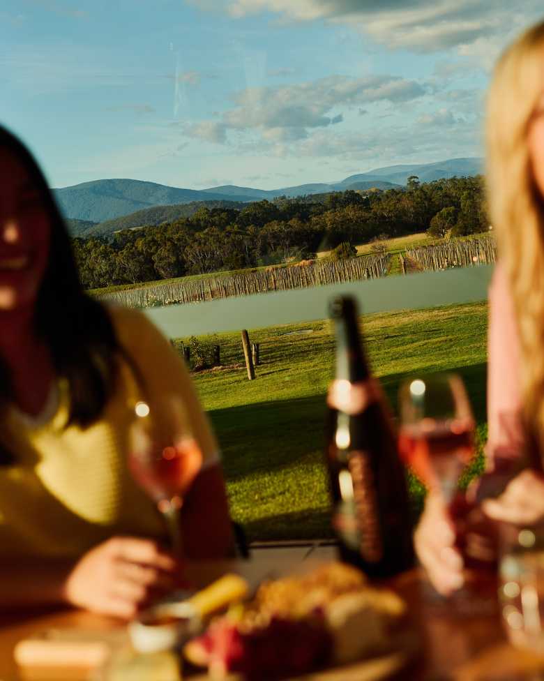 spectacular views at chandon yarra valley winery sparkling wine mountaint range 